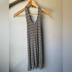 American Eagle V Neck Halter Stripped Mini Dress Size Small